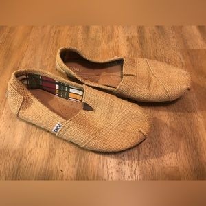 Toms slip-on shoes burlap light brown